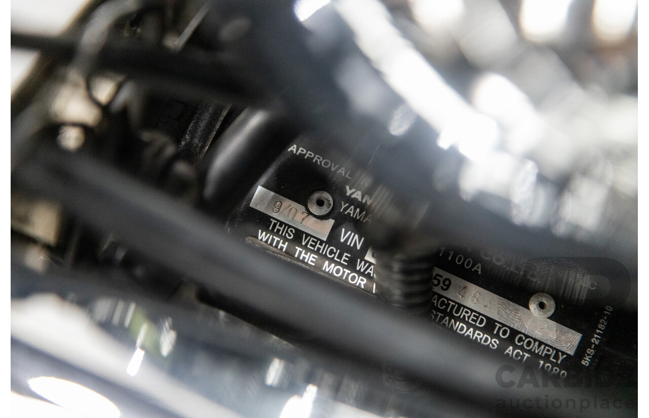 09/2007 Yamaha V-Star XVS1100 Custom Cruiser Motorcycle Black 1063cc