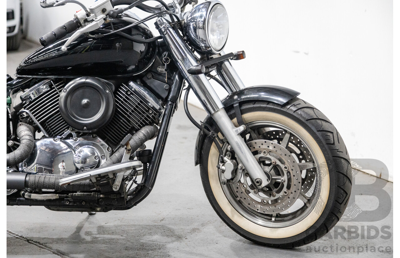 09/2007 Yamaha V-Star XVS1100 Custom Cruiser Motorcycle Black 1063cc
