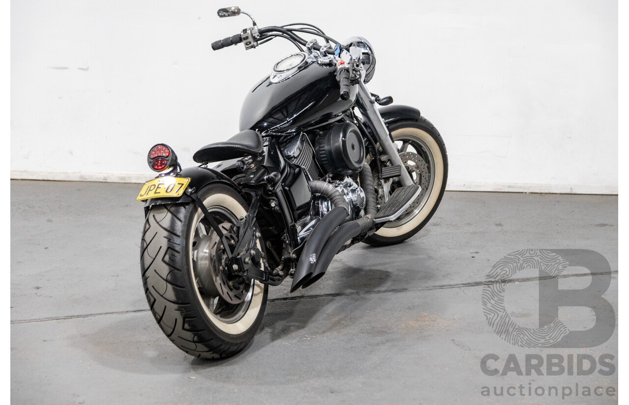 09/2007 Yamaha V-Star XVS1100 Custom Cruiser Motorcycle Black 1063cc