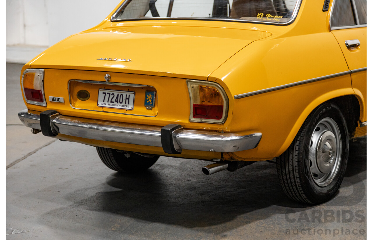 2/1976 Peugeot 504 GL 4d Sedan Yellow 2.0L