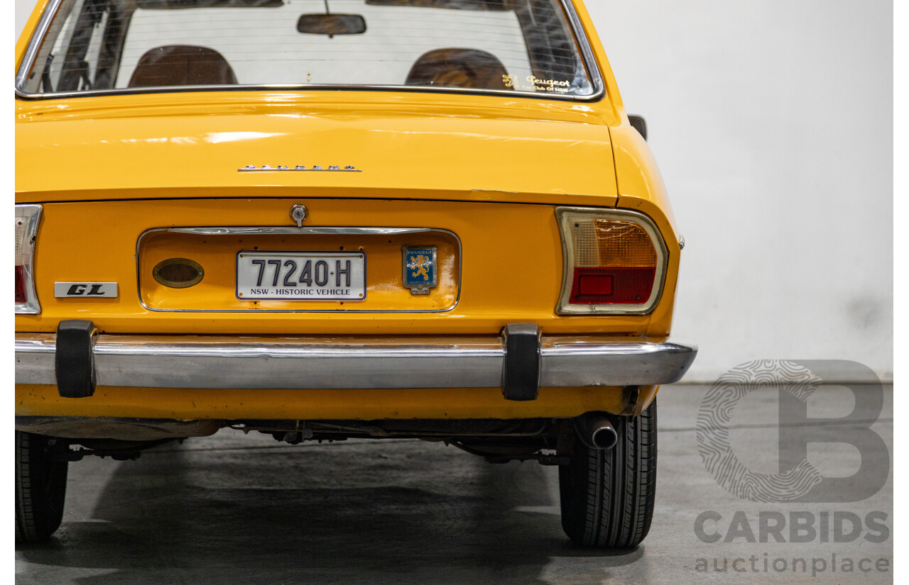 2/1976 Peugeot 504 GL 4d Sedan Yellow 2.0L