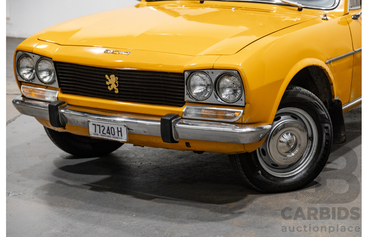 2/1976 Peugeot 504 GL 4d Sedan Yellow 2.0L