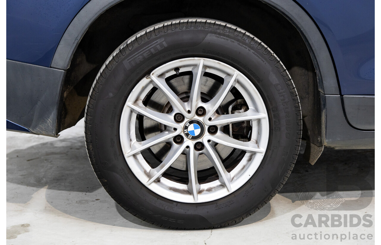 12/2011 BMW X3 Xdrive 20d (AWD) F25 4d Wagon Deep Sea Blue Metallic Turbo Diesel 2.0L