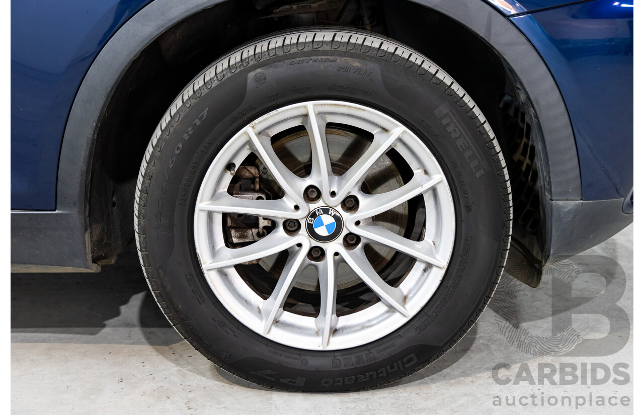 12/2011 BMW X3 Xdrive 20d (AWD) F25 4d Wagon Deep Sea Blue Metallic Turbo Diesel 2.0L