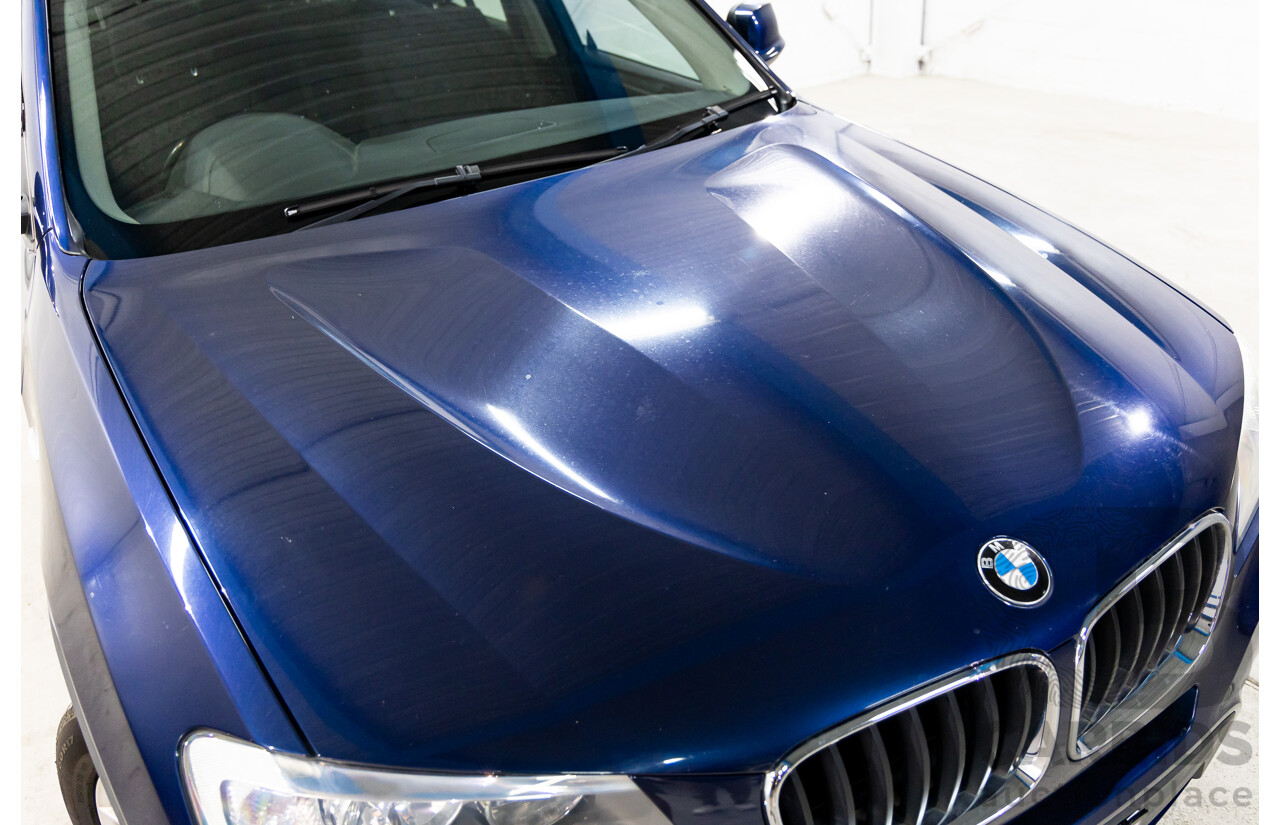 12/2011 BMW X3 Xdrive 20d (AWD) F25 4d Wagon Deep Sea Blue Metallic Turbo Diesel 2.0L