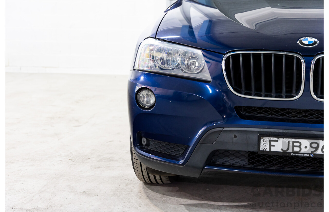 12/2011 BMW X3 Xdrive 20d (AWD) F25 4d Wagon Deep Sea Blue Metallic Turbo Diesel 2.0L