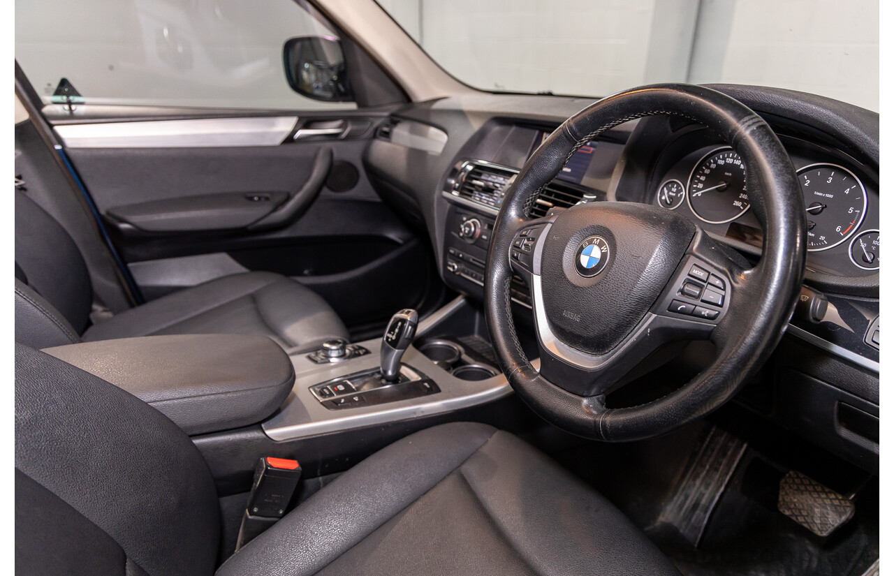 12/2011 BMW X3 Xdrive 20d (AWD) F25 4d Wagon Deep Sea Blue Metallic Turbo Diesel 2.0L