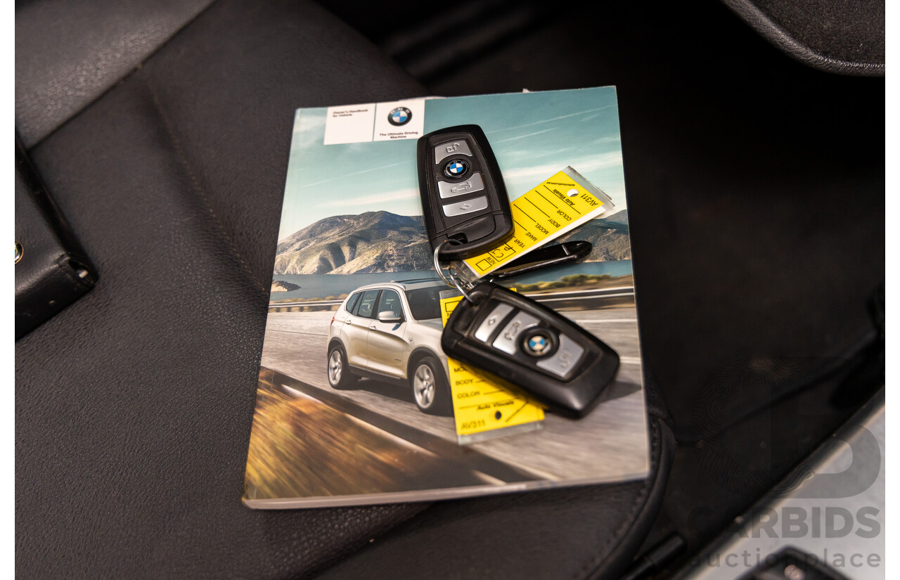 12/2011 BMW X3 Xdrive 20d (AWD) F25 4d Wagon Deep Sea Blue Metallic Turbo Diesel 2.0L