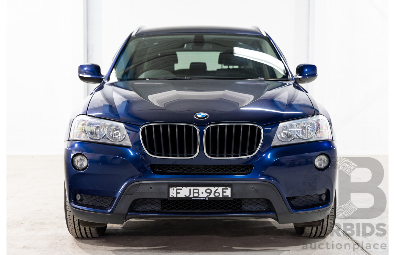 12/2011 BMW X3 Xdrive 20d (AWD) F25 4d Wagon Deep Sea Blue Metallic Turbo Diesel 2.0L