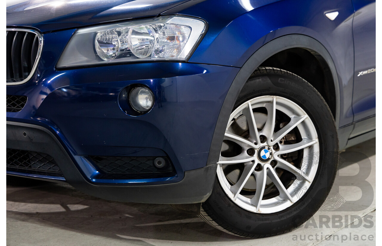 12/2011 BMW X3 Xdrive 20d (AWD) F25 4d Wagon Deep Sea Blue Metallic Turbo Diesel 2.0L