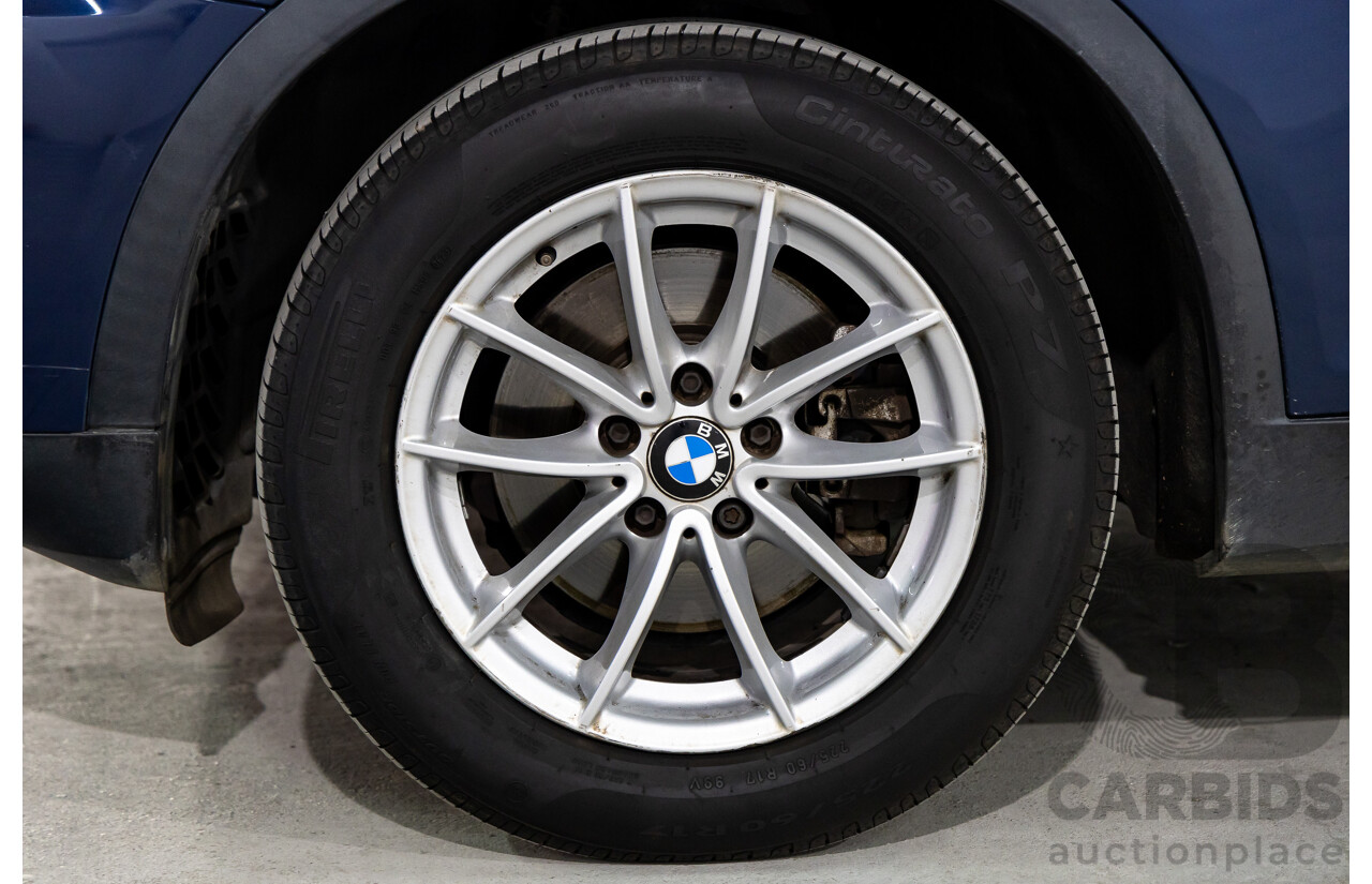 12/2011 BMW X3 Xdrive 20d (AWD) F25 4d Wagon Deep Sea Blue Metallic Turbo Diesel 2.0L