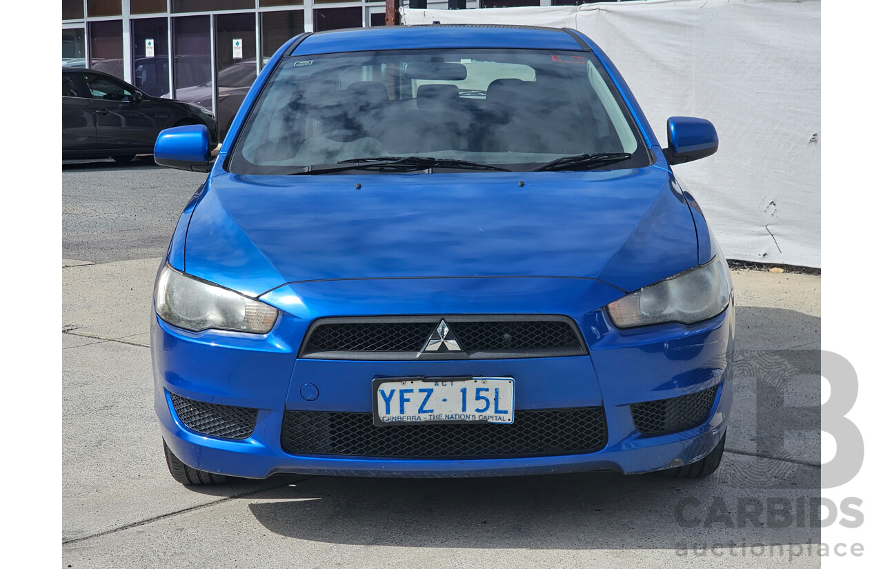 12/2009 Mitsubishi Lancer RX Sportback CJ MY10 5d Hatchback Blue 2.0L