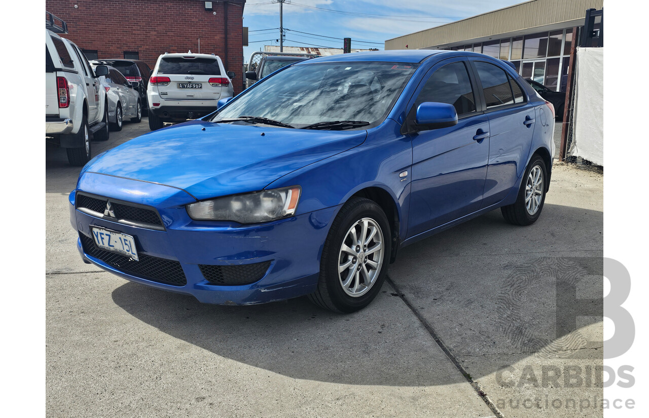 12/2009 Mitsubishi Lancer RX Sportback CJ MY10 5d Hatchback Blue 2.0L