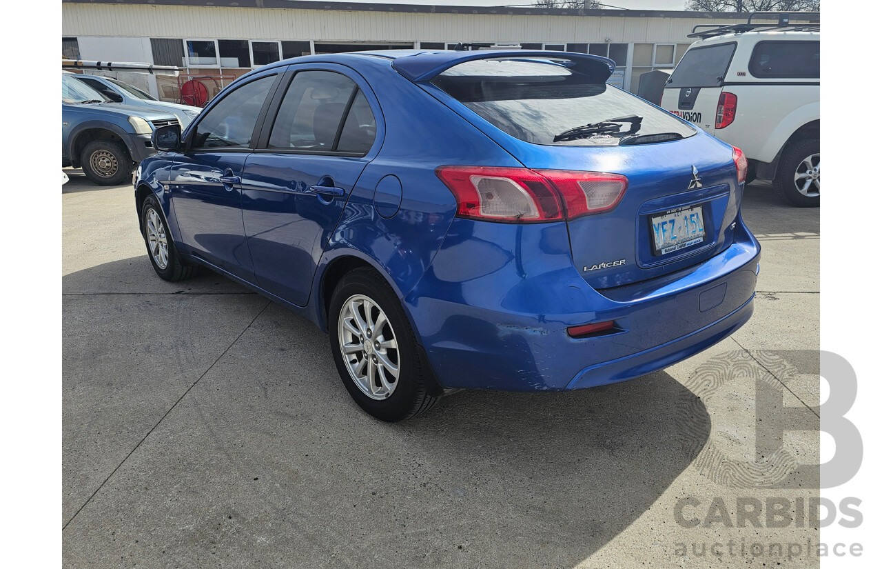 12/2009 Mitsubishi Lancer RX Sportback CJ MY10 5d Hatchback Blue 2.0L