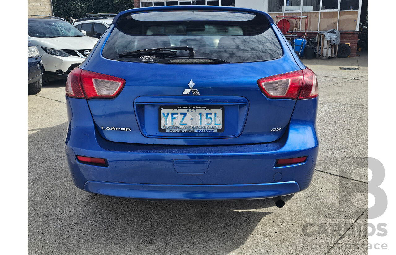 12/2009 Mitsubishi Lancer RX Sportback CJ MY10 5d Hatchback Blue 2.0L
