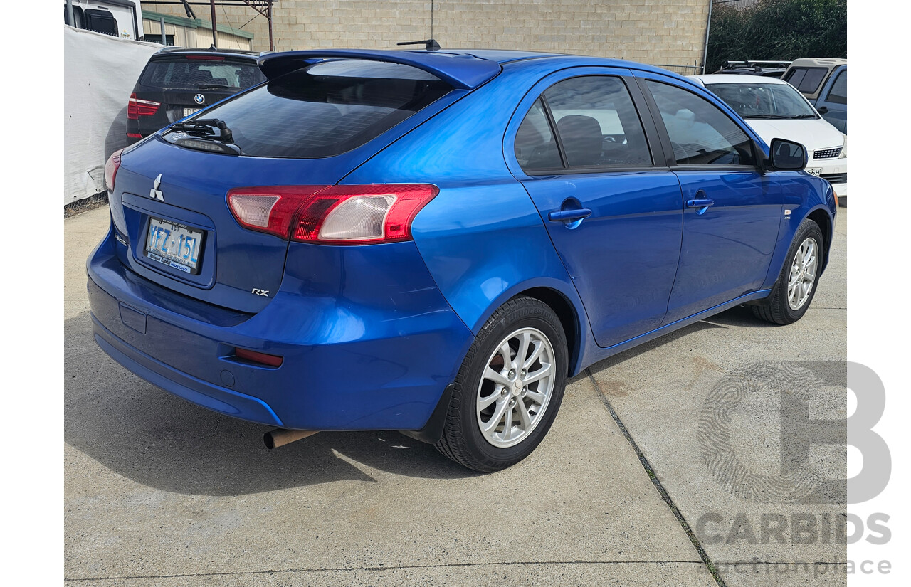 12/2009 Mitsubishi Lancer RX Sportback CJ MY10 5d Hatchback Blue 2.0L