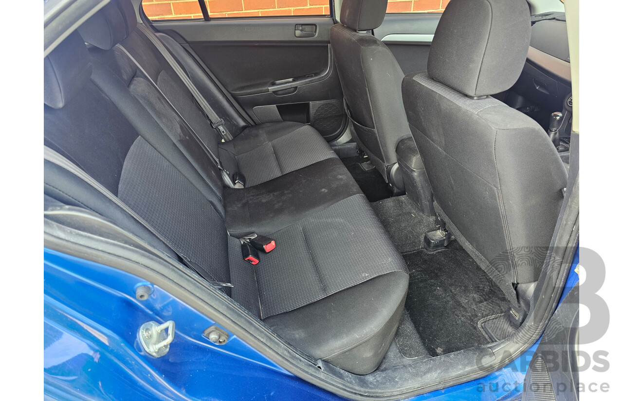 12/2009 Mitsubishi Lancer RX Sportback CJ MY10 5d Hatchback Blue 2.0L