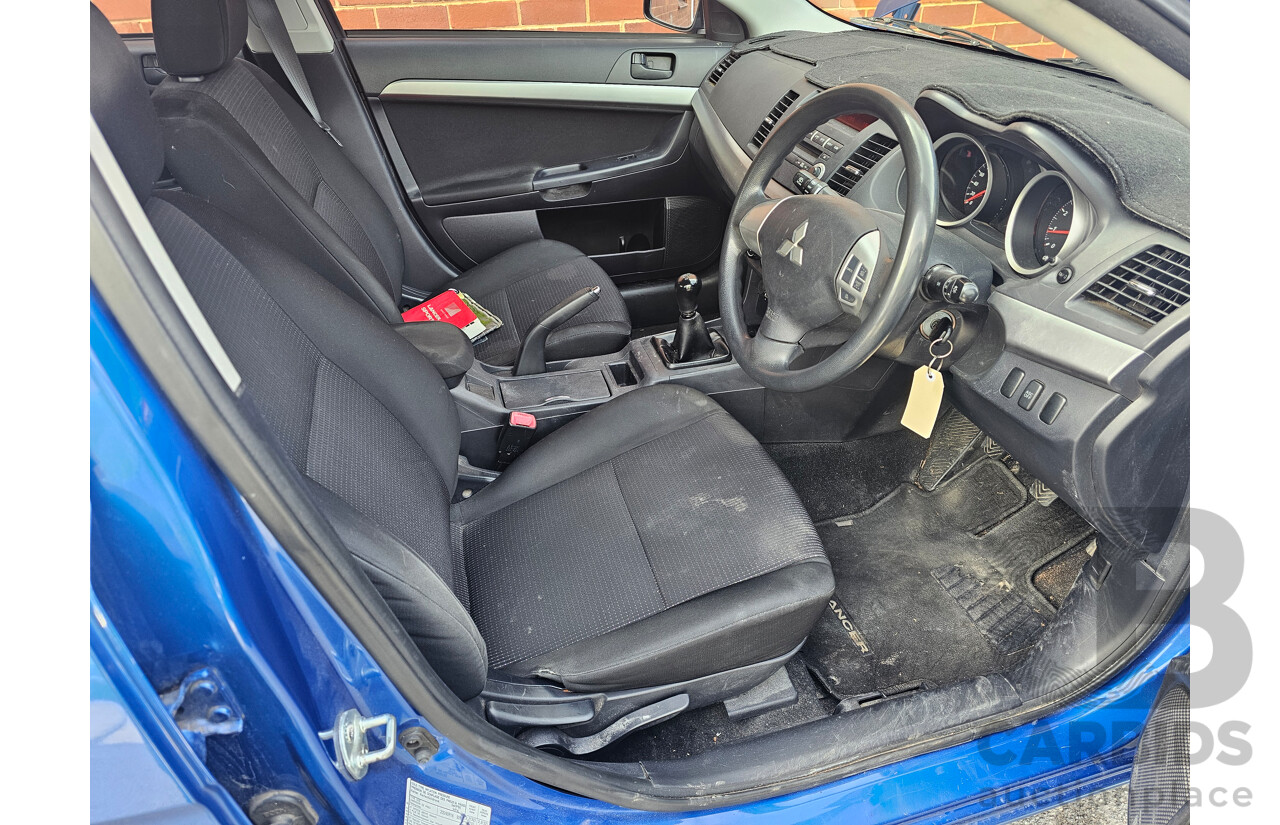 12/2009 Mitsubishi Lancer RX Sportback CJ MY10 5d Hatchback Blue 2.0L