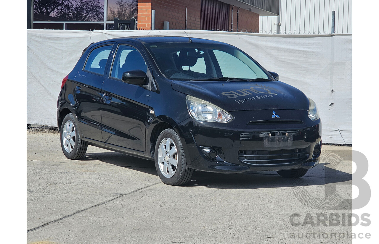 7/2013 Mitsubishi Mirage LS LA 5d Hatchback Black 1.2L