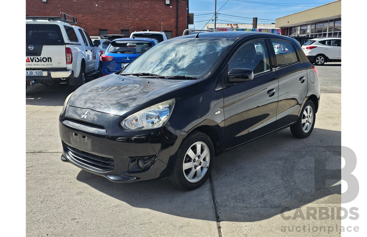 7/2013 Mitsubishi Mirage LS LA 5d Hatchback Black 1.2L