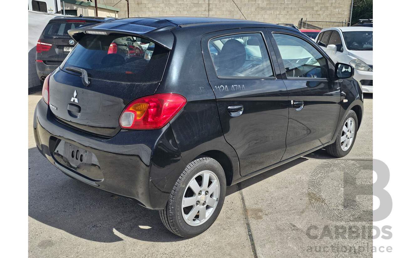 7/2013 Mitsubishi Mirage LS LA 5d Hatchback Black 1.2L