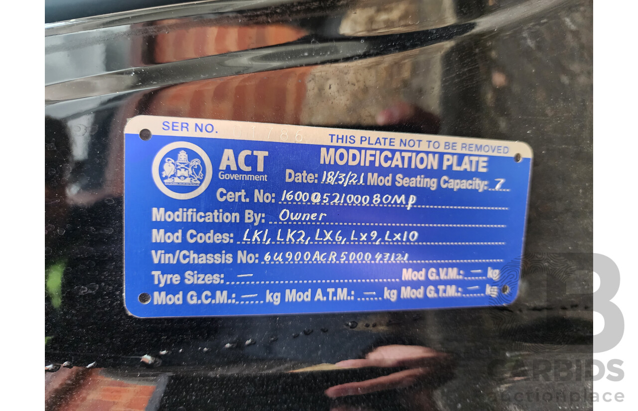 6/2007 Imported and modified Toyota Estima Welcab CamperVan ACR50 4d Wagon Black 2.4L