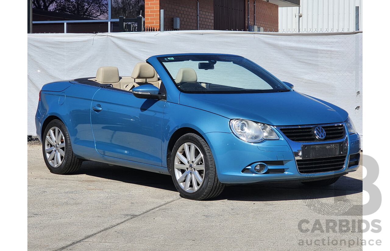 9/2009 Volkswagen EOS 147 TSI 1F MY09 UPGRADE 2d Convertible Blue 2.0L
