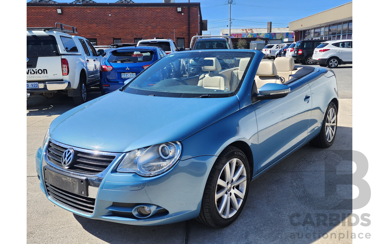 9/2009 Volkswagen EOS 147 TSI 1F MY09 UPGRADE 2d Convertible Blue 2.0L