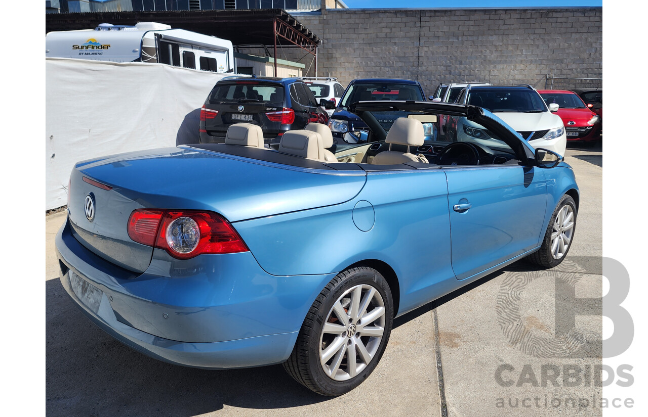 9/2009 Volkswagen EOS 147 TSI 1F MY09 UPGRADE 2d Convertible Blue 2.0L