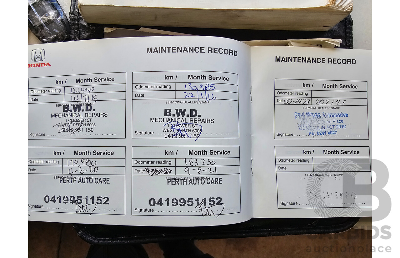 11/2002 Honda CRV (4x4) MY02 4d Wagon White 2.4L