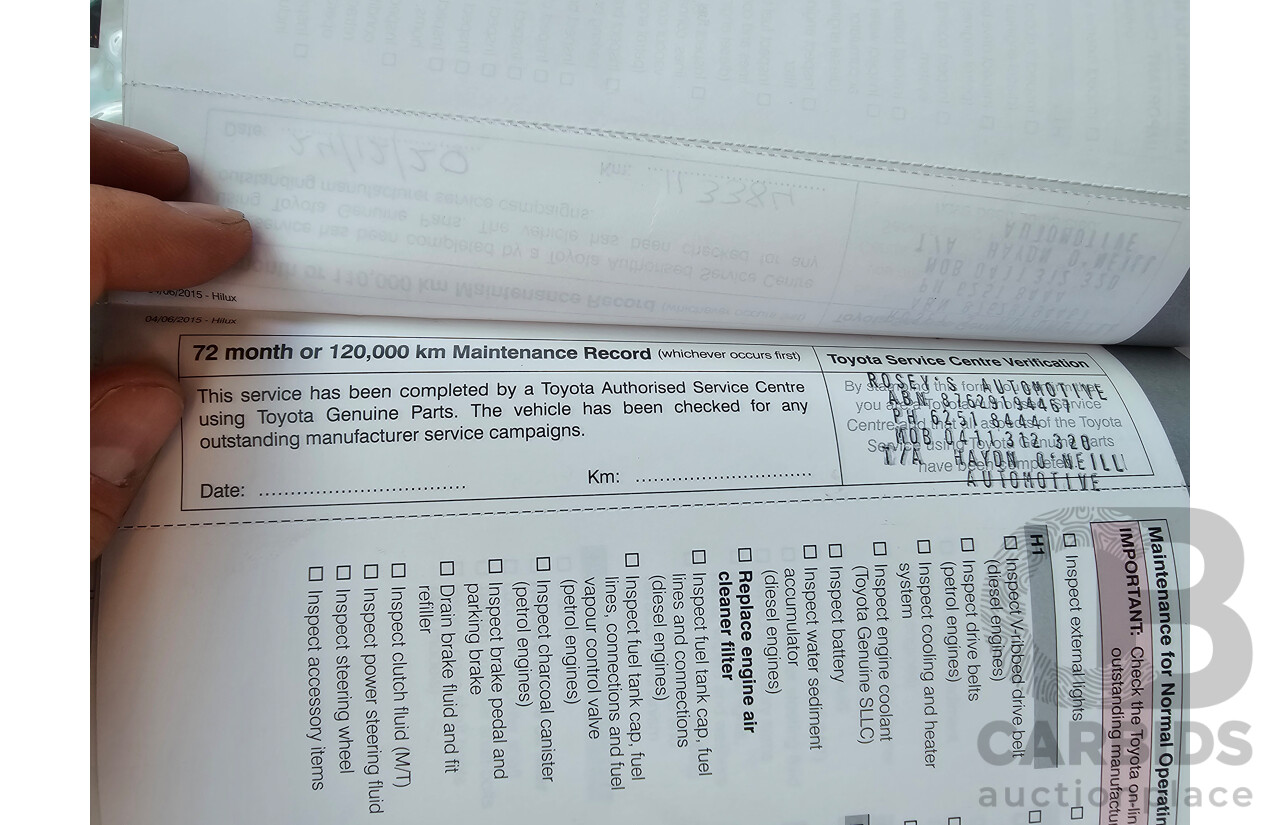 6/2016 Toyota Hilux SR5 (4x4) N80 GUN126R Dual Cab Utility Eclipse Black Turbo Diesel 2.8L