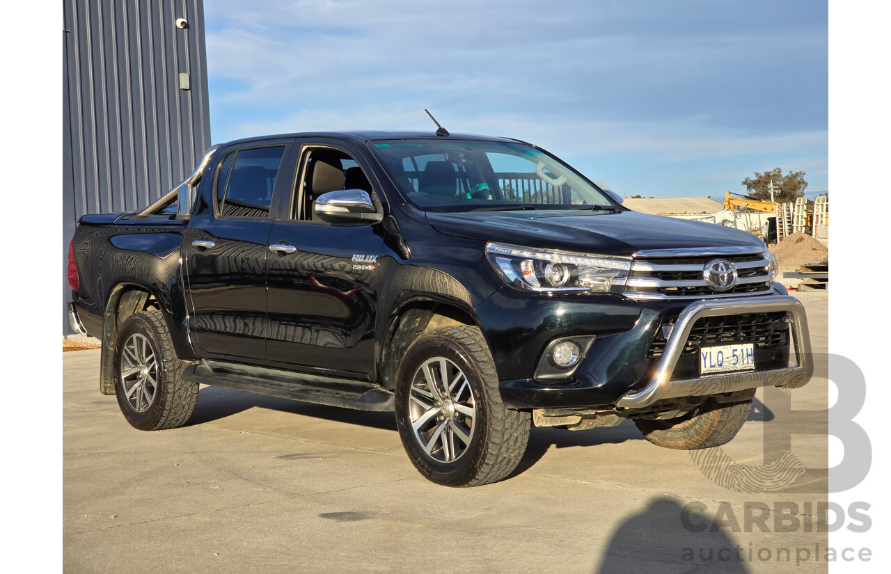 6/2016 Toyota Hilux SR5 (4x4) N80 GUN126R Dual Cab Utility Eclipse Black Turbo Diesel 2.8L