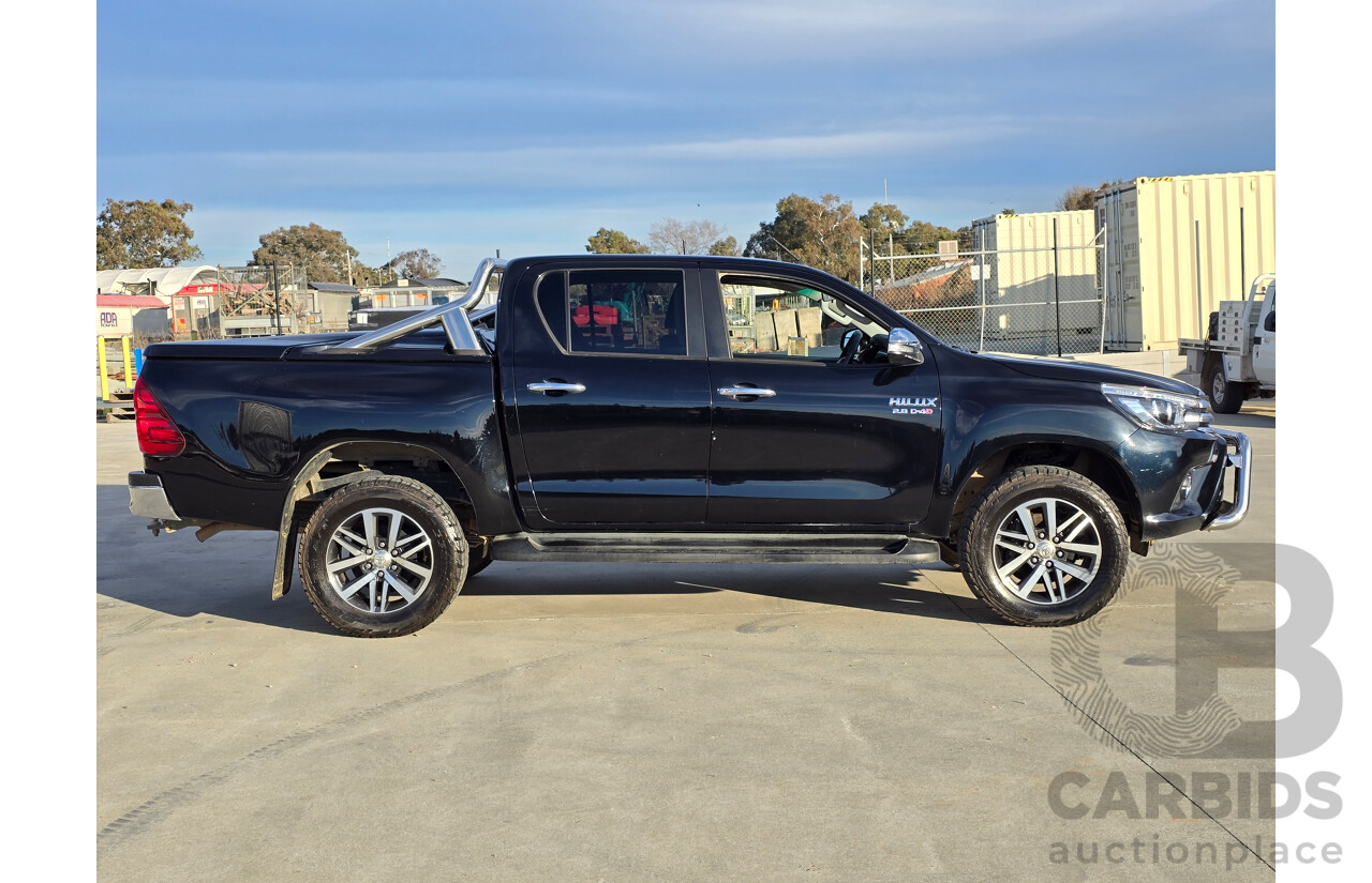 6/2016 Toyota Hilux SR5 (4x4) N80 GUN126R Dual Cab Utility Eclipse Black Turbo Diesel 2.8L