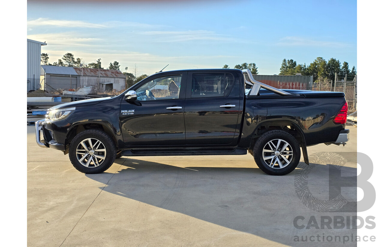 6/2016 Toyota Hilux SR5 (4x4) N80 GUN126R Dual Cab Utility Eclipse Black Turbo Diesel 2.8L