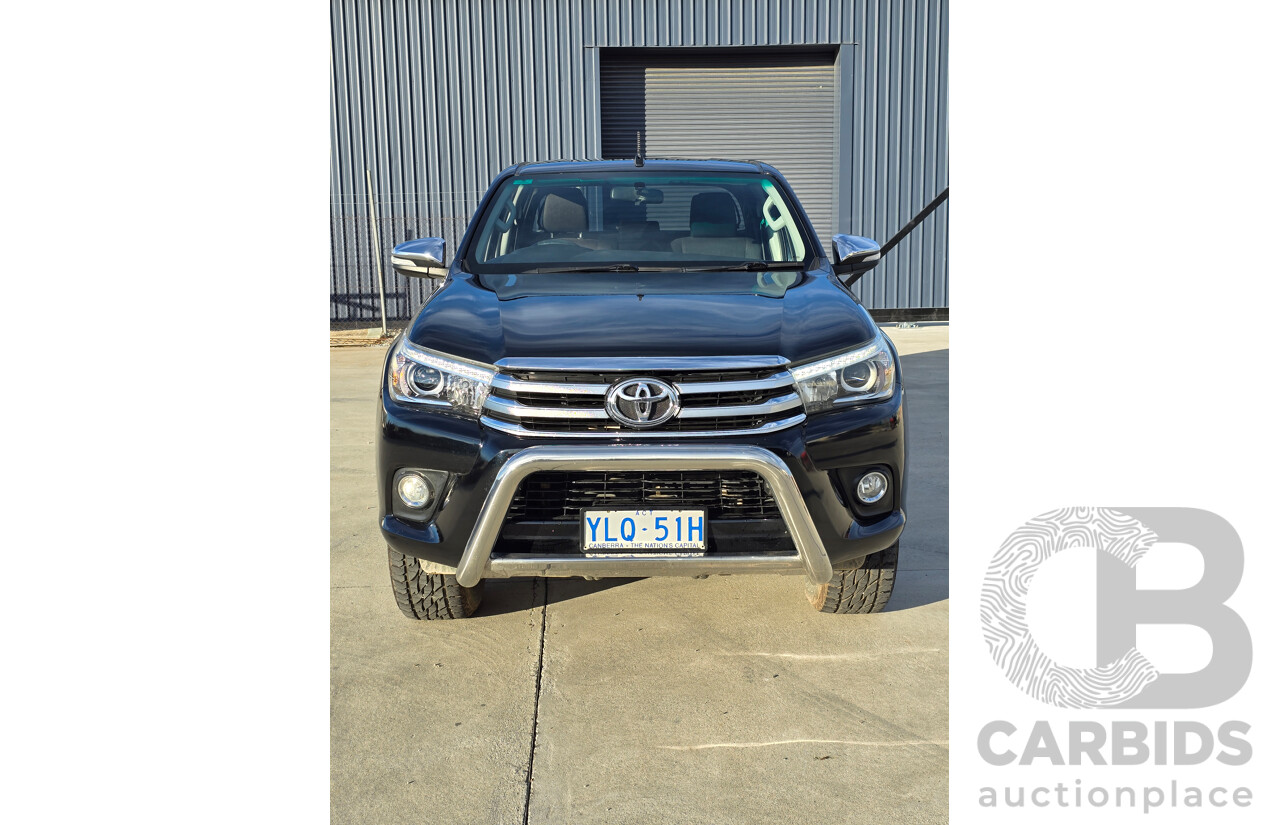 6/2016 Toyota Hilux SR5 (4x4) N80 GUN126R Dual Cab Utility Eclipse Black Turbo Diesel 2.8L