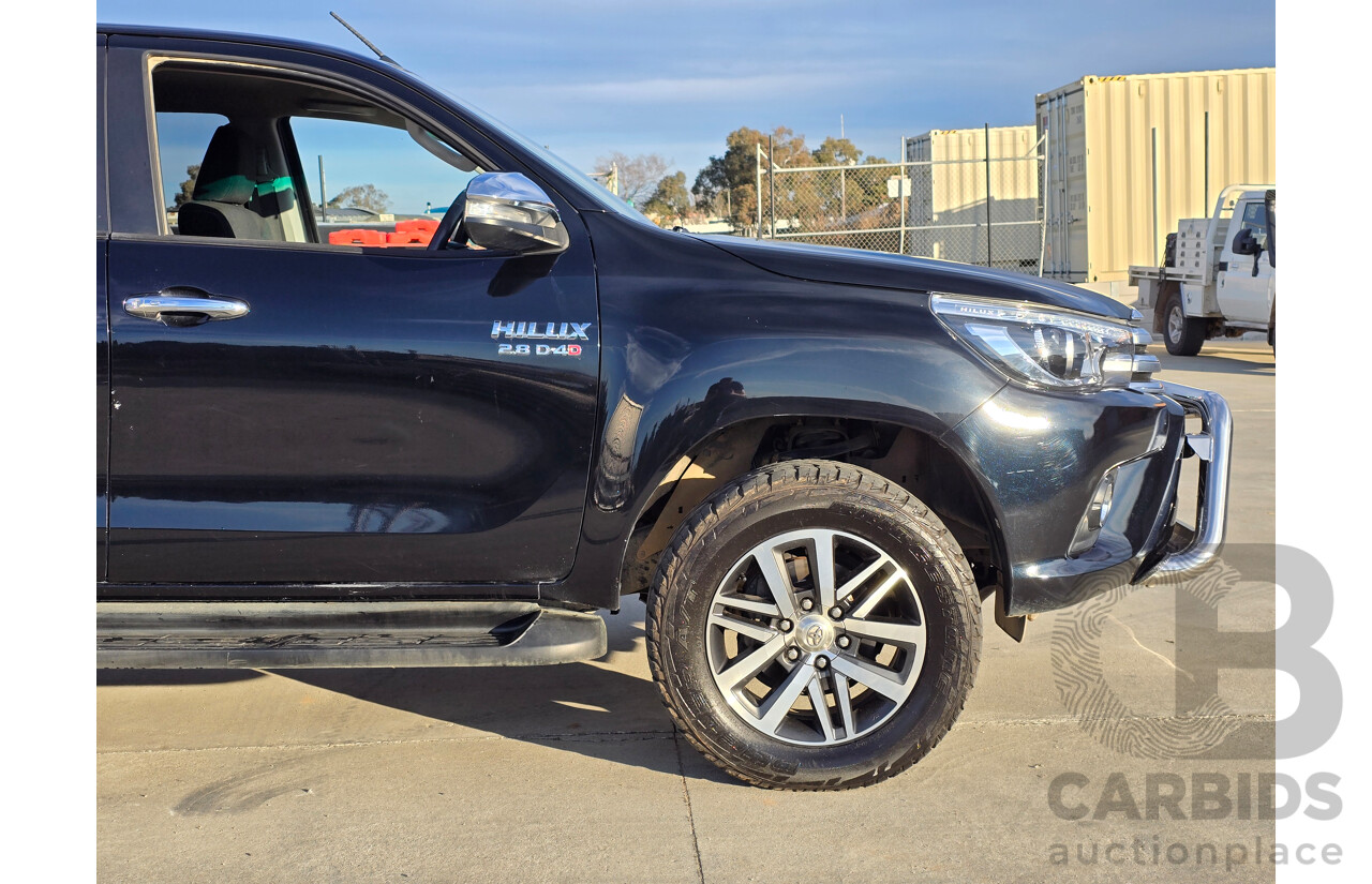 6/2016 Toyota Hilux SR5 (4x4) N80 GUN126R Dual Cab Utility Eclipse Black Turbo Diesel 2.8L
