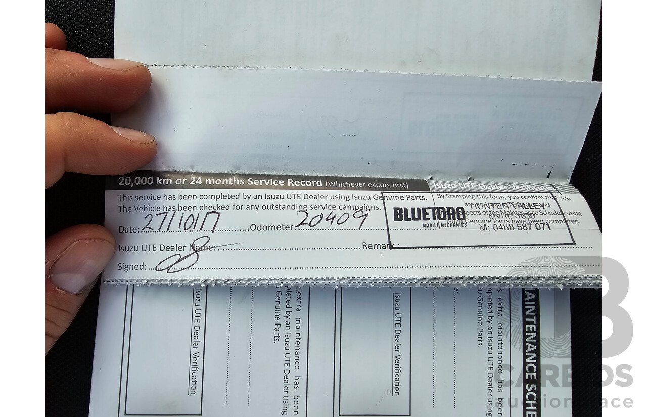 4/2017 Isuzu D-Max SX Hi-Ride TF MY17 Space Cab Utility White Turbo Diesel 3.0L