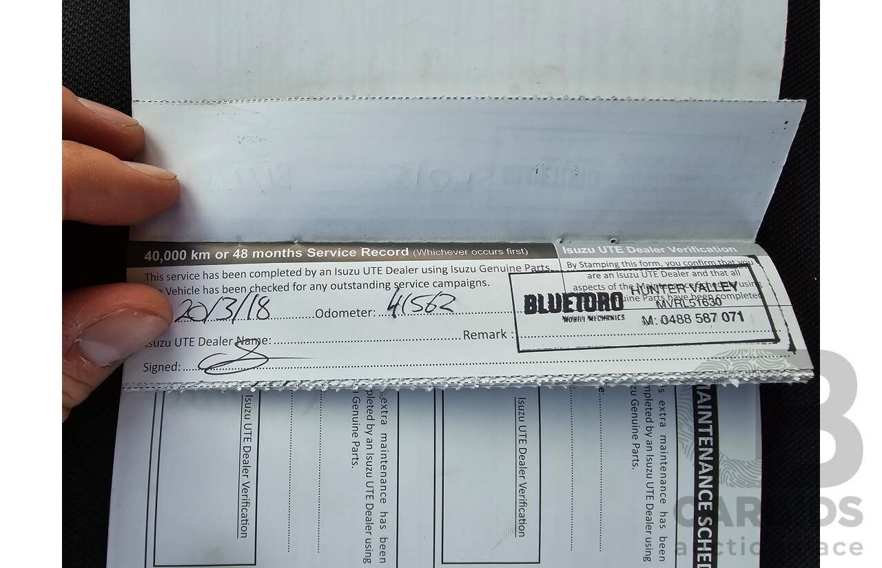 4/2017 Isuzu D-Max SX Hi-Ride TF MY17 Space Cab Utility White Turbo Diesel 3.0L