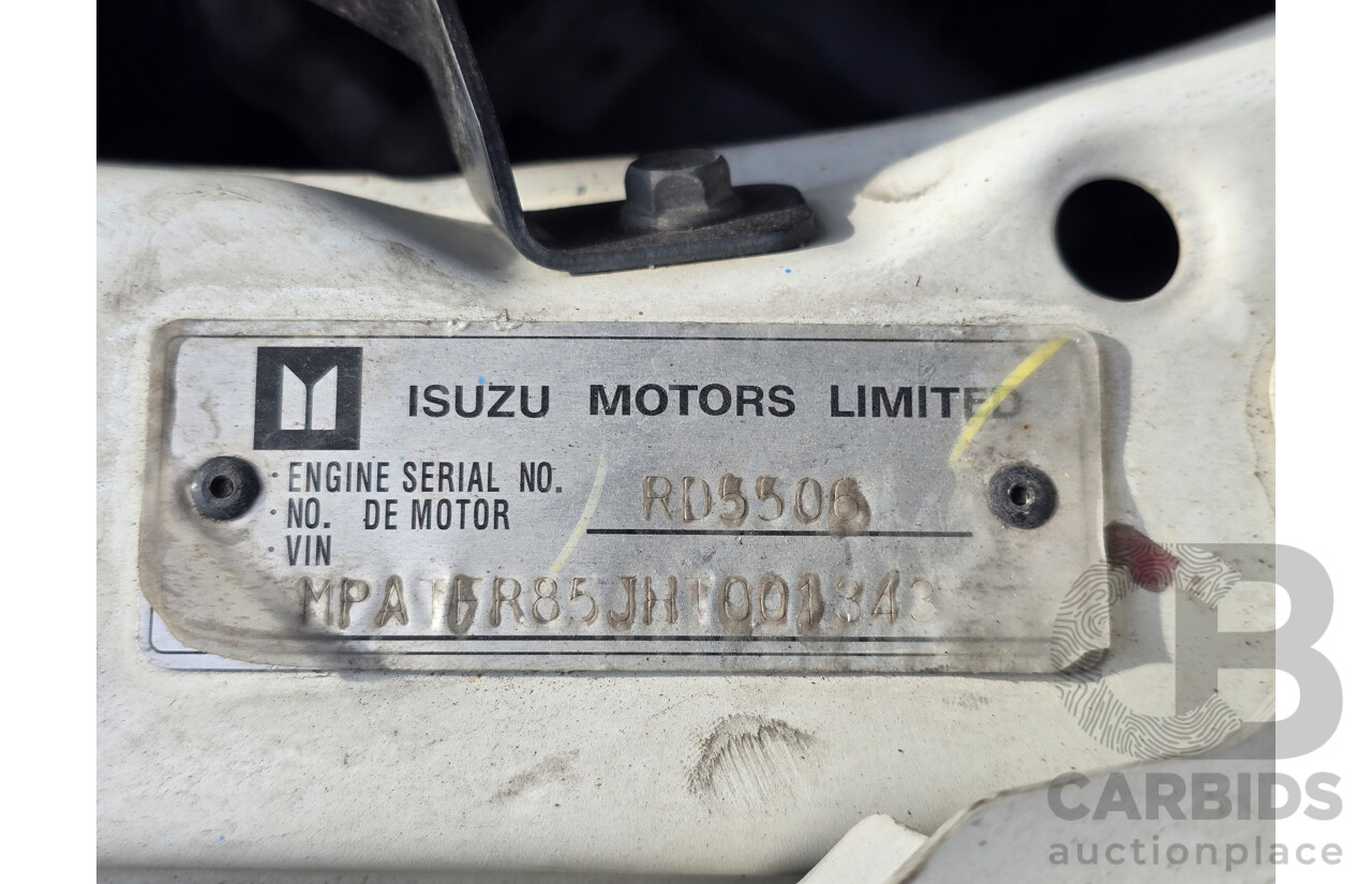 4/2017 Isuzu D-Max SX Hi-Ride TF MY17 Space Cab Utility White Turbo Diesel 3.0L