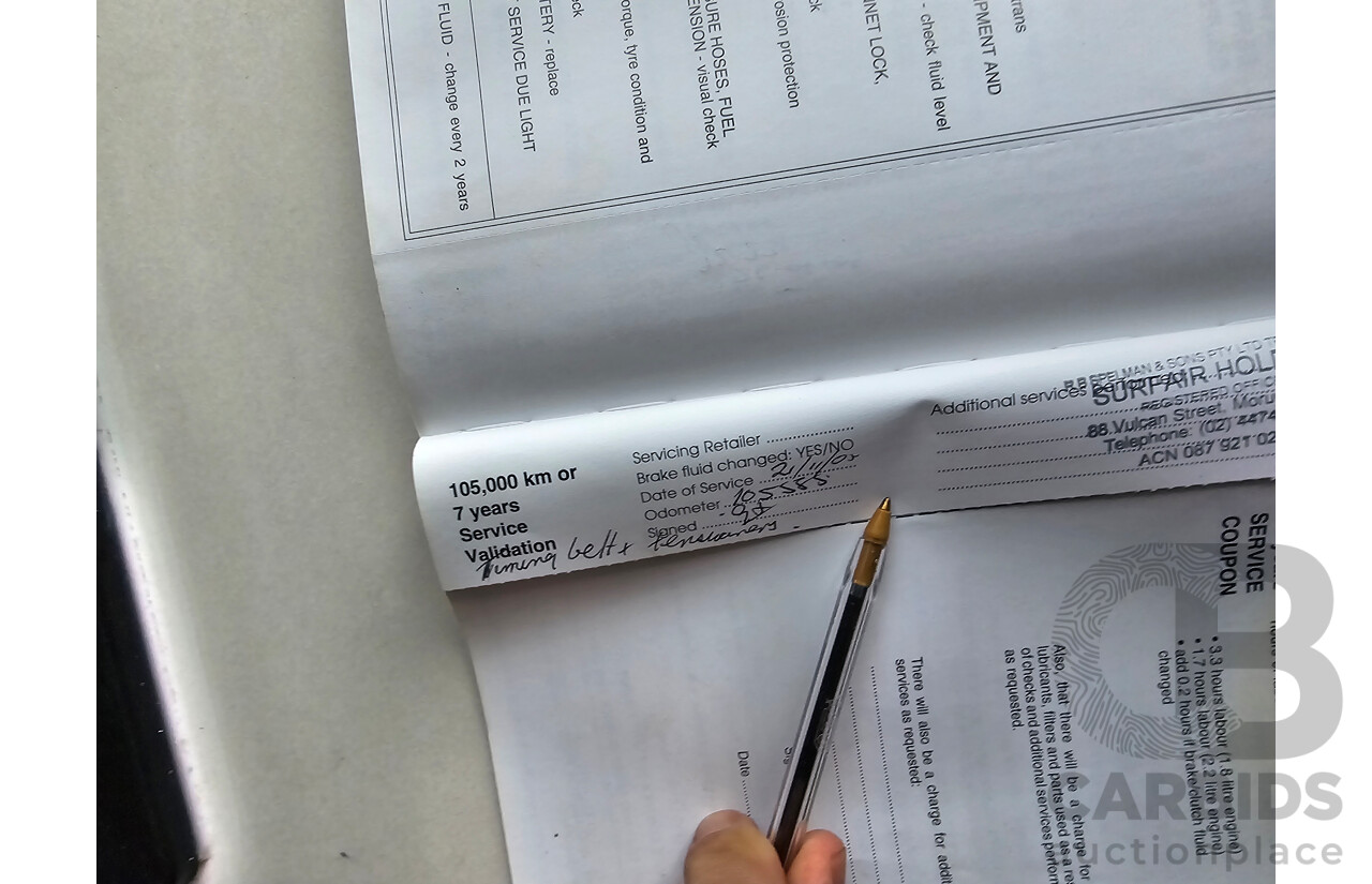 8/2002 Holden Astra Equipe TS 5d Hatchback White 1.8L