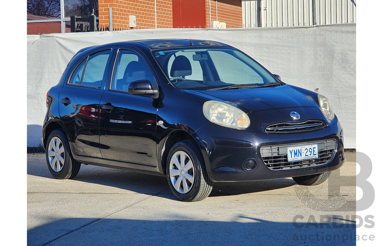 11/2011 Nissan Micra ST K13 5d Hatchback Black 1.2L