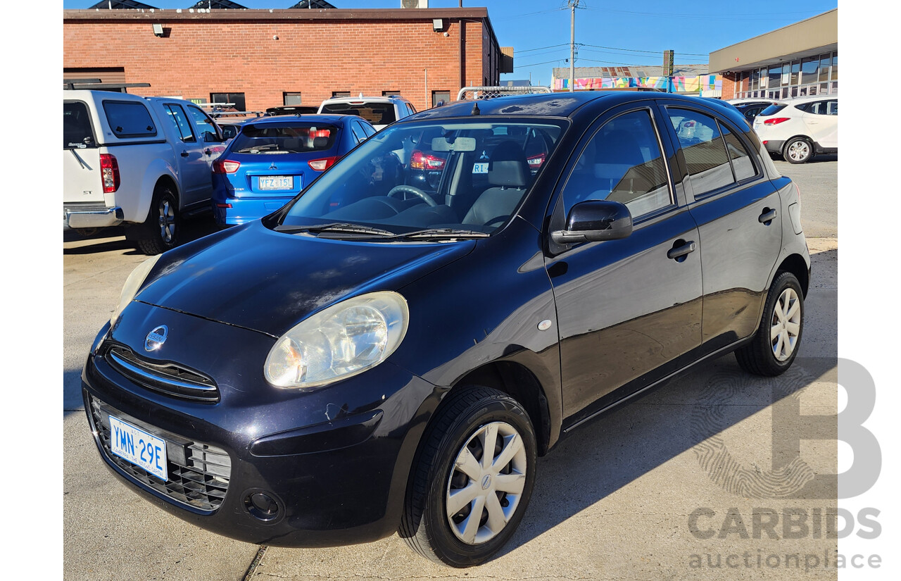 11/2011 Nissan Micra ST K13 5d Hatchback Black 1.2L