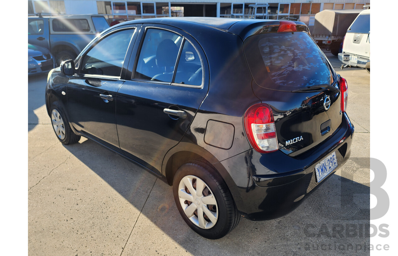 11/2011 Nissan Micra ST K13 5d Hatchback Black 1.2L