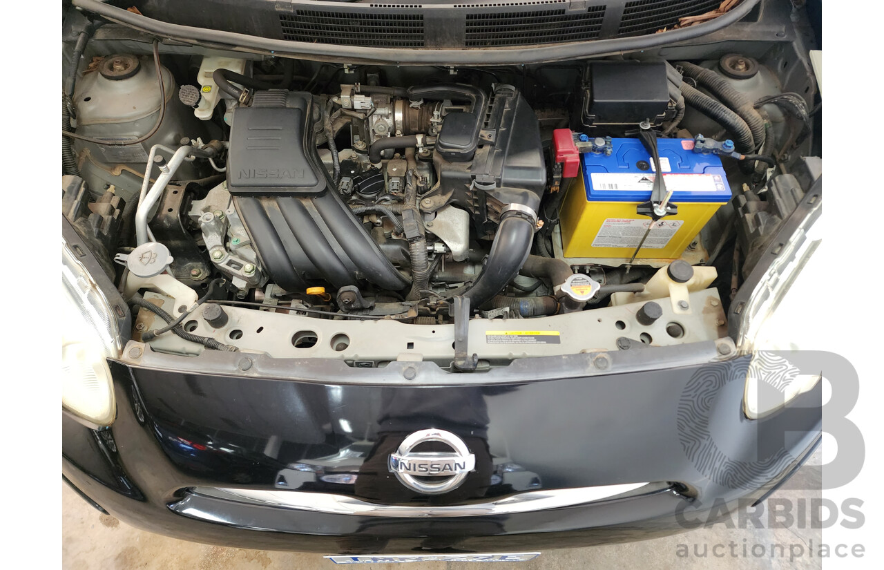 11/2011 Nissan Micra ST K13 5d Hatchback Black 1.2L