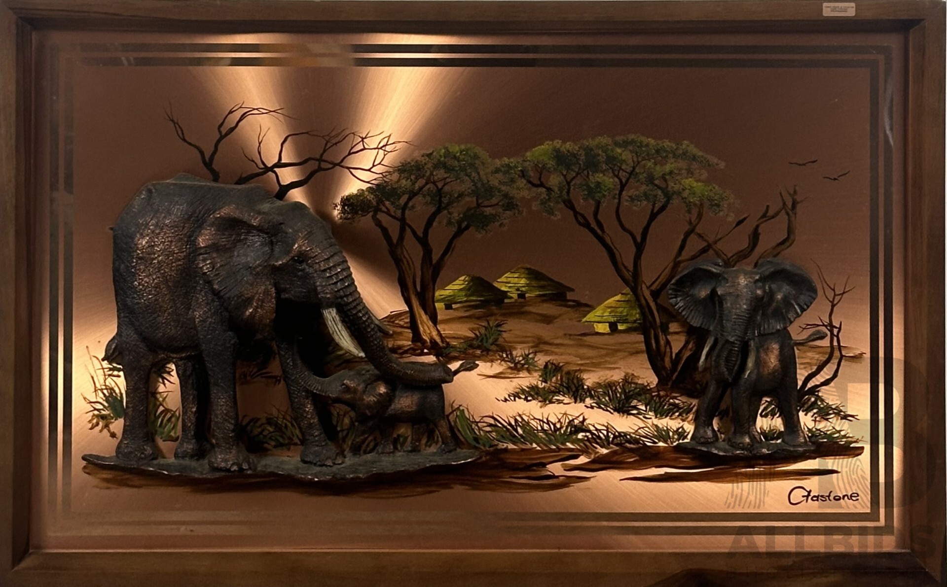 Gastone, 3D African Elephants, - Lot 1556752 | EHVA