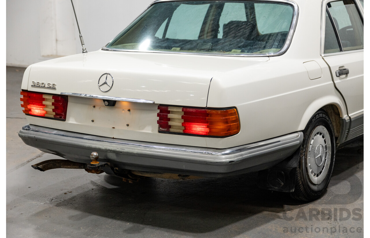 Circa 1984 Mercedes Benz 380SE W126 4d Sedan White V8 3.8L