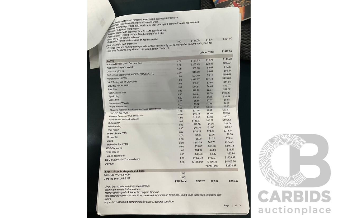 8/2009 Audi TT S 2.0 TFSI Quattro (AWD) 8J 2d Coupe Dolphin Grey Turbo 2.0L