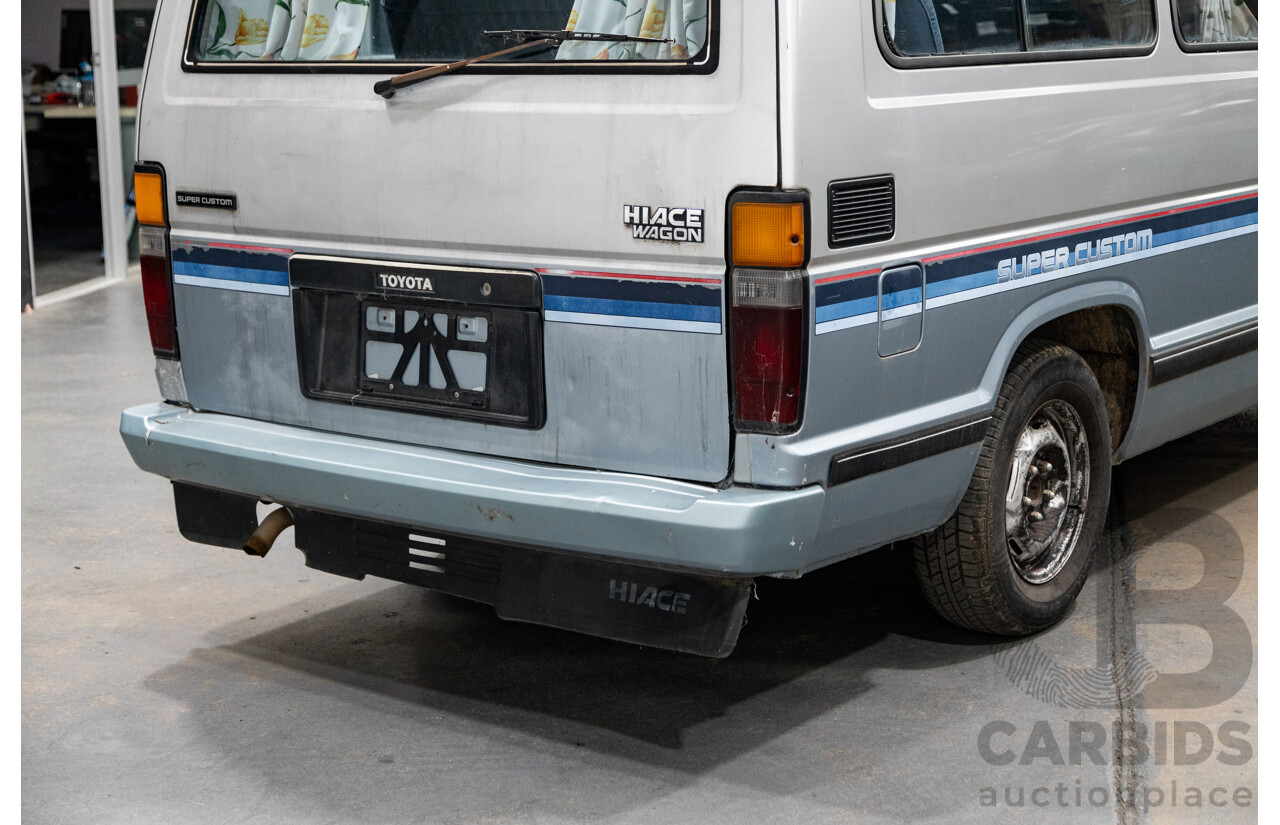 06/2001 Complied (1986) Toyota Hiace Super Custom YH51G 2d Van Silver 2.0L - 8 Seater - Import