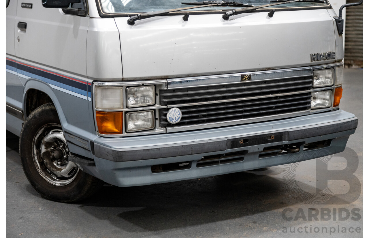06/2001 Complied (1986) Toyota Hiace Super Custom YH51G 2d Van Silver 2.0L - 8 Seater - Import