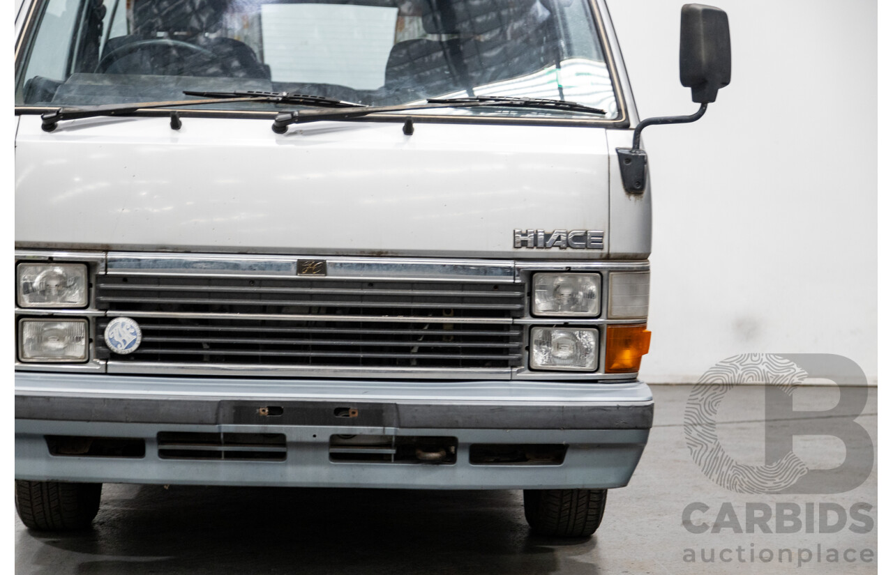 06/2001 Complied (1986) Toyota Hiace Super Custom YH51G 2d Van Silver 2.0L - 8 Seater - Import
